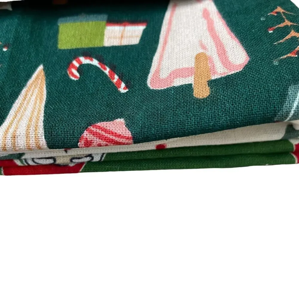 MAHOGANY Set of 3 Christmas Holiday Printed Flour Sack Kitchen Towels New